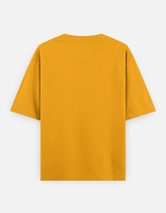 Mustard yellow unisex oversized classic t-shirt with short sleeves