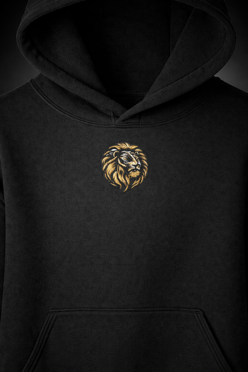 "Lion" King of the jungle Embroidered Pullover Hoodie