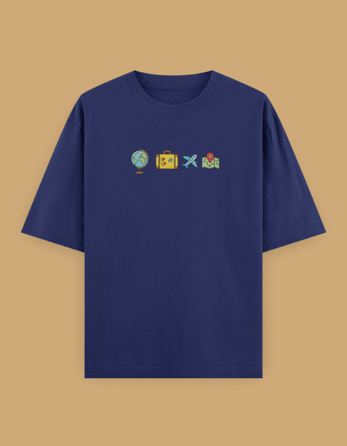 Color_NavyBlue Miles & Moments Tee Navy Blue Unisex T-Shirt by ItiDharma