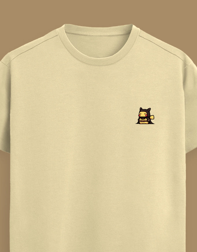 Color_Beige_Fabric: 100% Supima® cotton — 160 GSM. Ultra-soft, breathable, and made to last.
Fit: Unisex regular fit
Design: Minimal Pikachu embroidery on the left chest