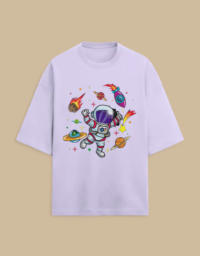 Oversized T-Shirt 280 GSM Premium cotton with Space theme design