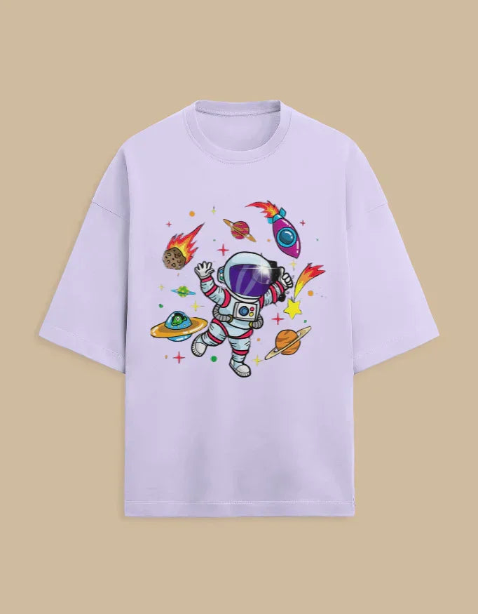 Oversized T-Shirt 280 GSM Premium cotton with Space theme design