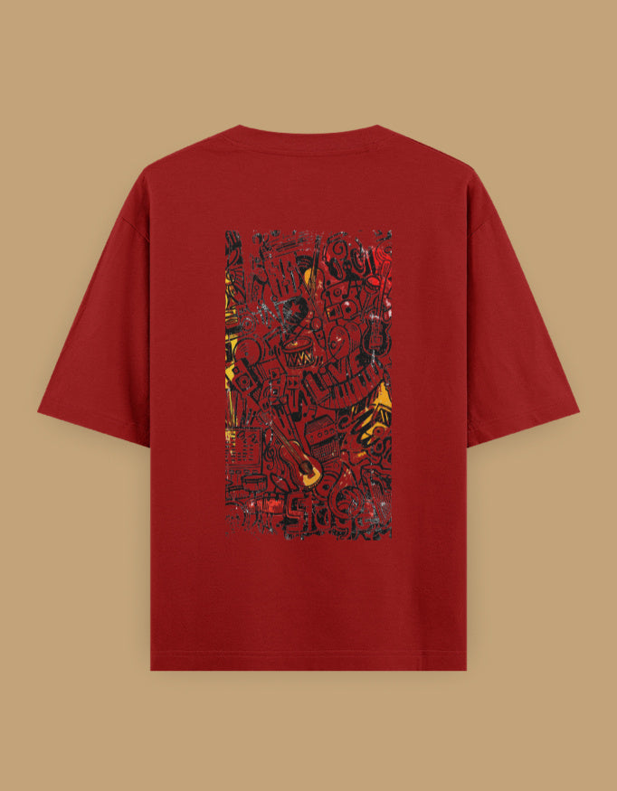 Color_GreyMelange Creative Chaos - Unisex Oversized Classic T-Shirt Grey Melange Unisex Oversized T-Shirt by ItiDharma