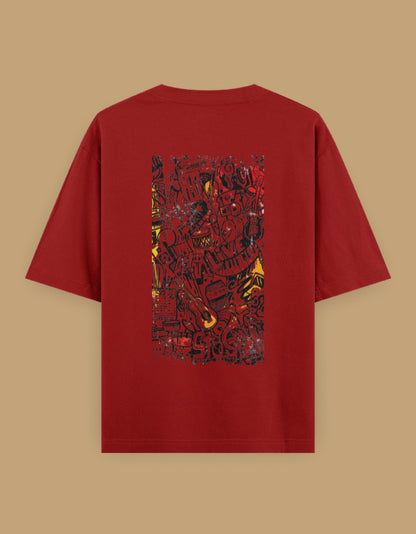 Color_GreyMelange Creative Chaos - Unisex Oversized Classic T-Shirt Grey Melange Unisex Oversized T-Shirt by ItiDharma