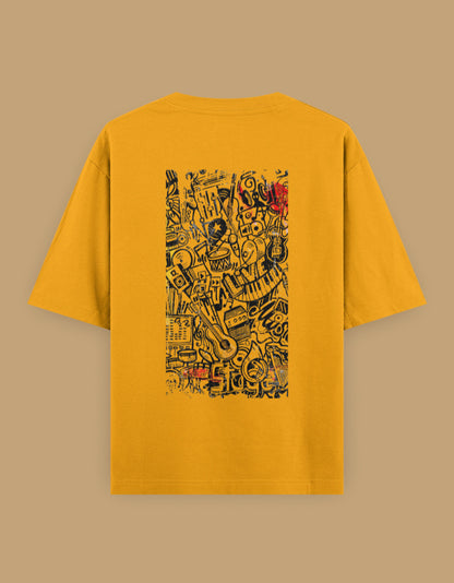 Color_BottleGreen Creative Chaos - Unisex Oversized Classic T-Shirt Bottle Green Unisex Oversized T-Shirt by ItiDharma