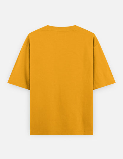Mustard yellow unisex oversized classic t-shirt with short sleeves