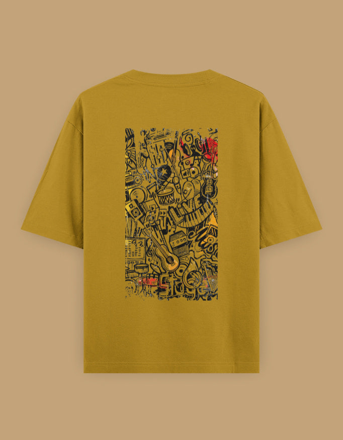 Color_White Creative Chaos - Unisex Oversized Classic T-Shirt White Unisex Oversized T-Shirt by ItiDharma