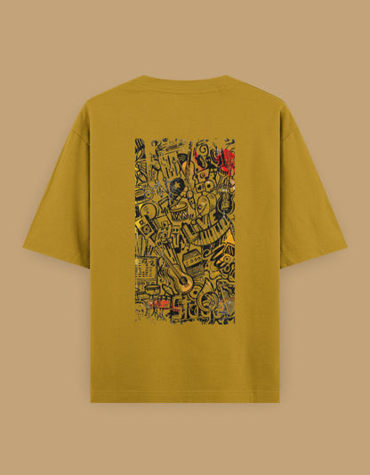 Color_White Creative Chaos - Unisex Oversized Classic T-Shirt White Unisex Oversized T-Shirt by ItiDharma