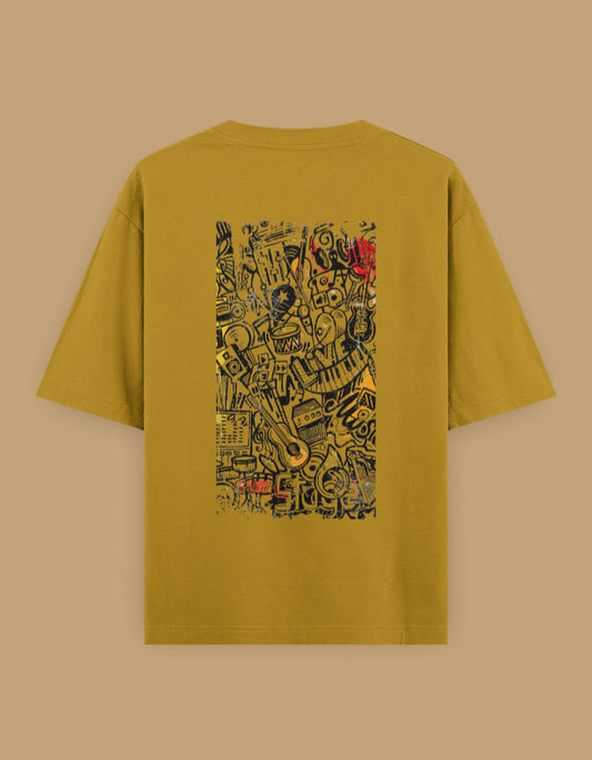 Color_White Creative Chaos - Unisex Oversized Classic T-Shirt White Unisex Oversized T-Shirt by ItiDharma