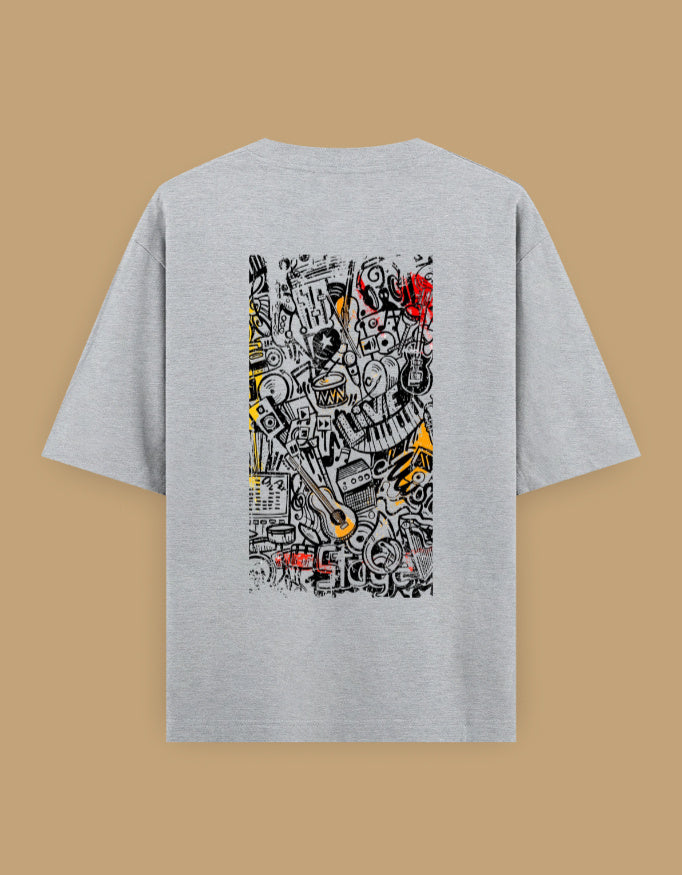 Color_White Creative Chaos - Unisex Oversized Classic T-Shirt White Unisex Oversized T-Shirt by ItiDharma