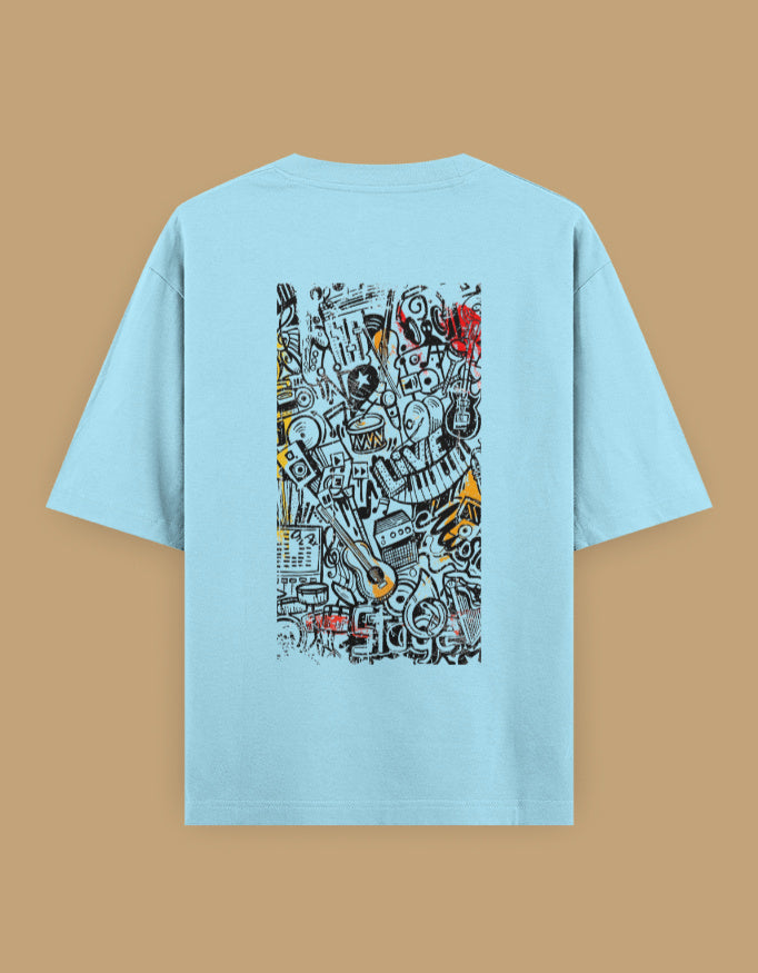 Color_RoyalBlue Creative Chaos - Unisex Oversized Classic T-Shirt Royal Blue Unisex Oversized T-Shirt by ItiDharma