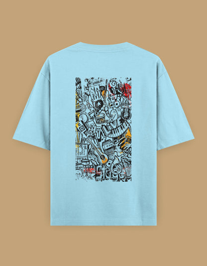 Color_RoyalBlue Creative Chaos - Unisex Oversized Classic T-Shirt Royal Blue Unisex Oversized T-Shirt by ItiDharma