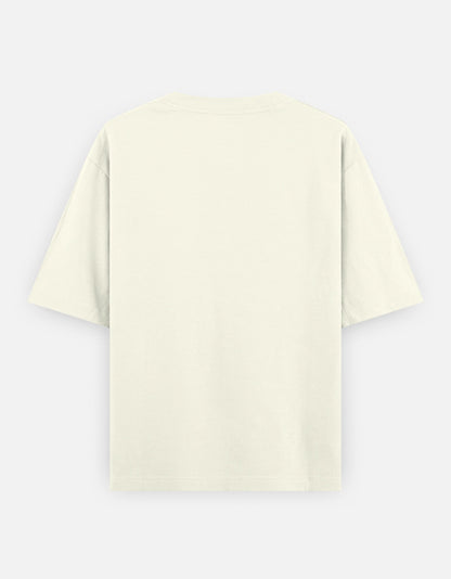 Arjun oversized classic t-shirt in cream with short sleeves