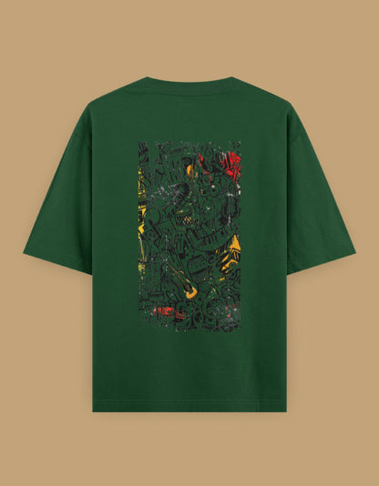 Color_White Creative Chaos - Unisex Oversized Classic T-Shirt White Unisex Oversized T-Shirt by ItiDharma