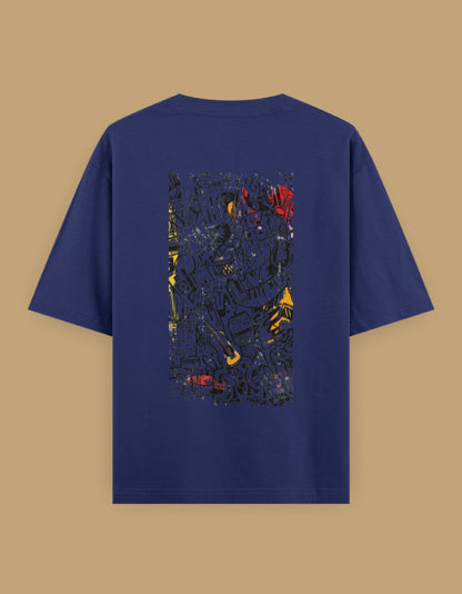 Color_GreyMelange Creative Chaos - Unisex Oversized Classic T-Shirt Grey Melange Unisex Oversized T-Shirt by ItiDharma