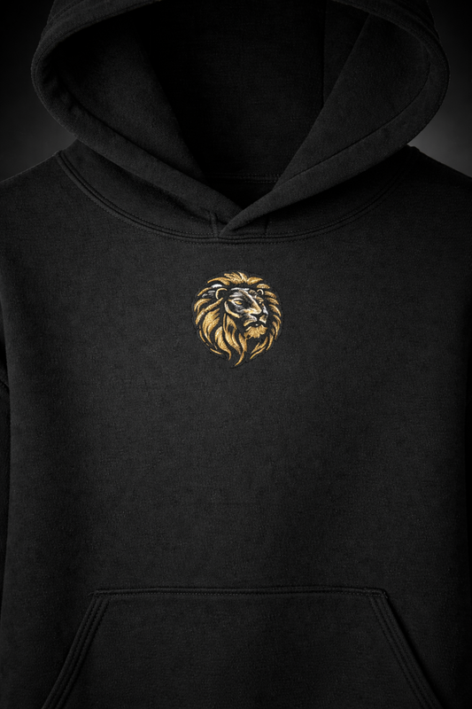 "Lion" King of the jungle Embroidered Pullover Hoodie
