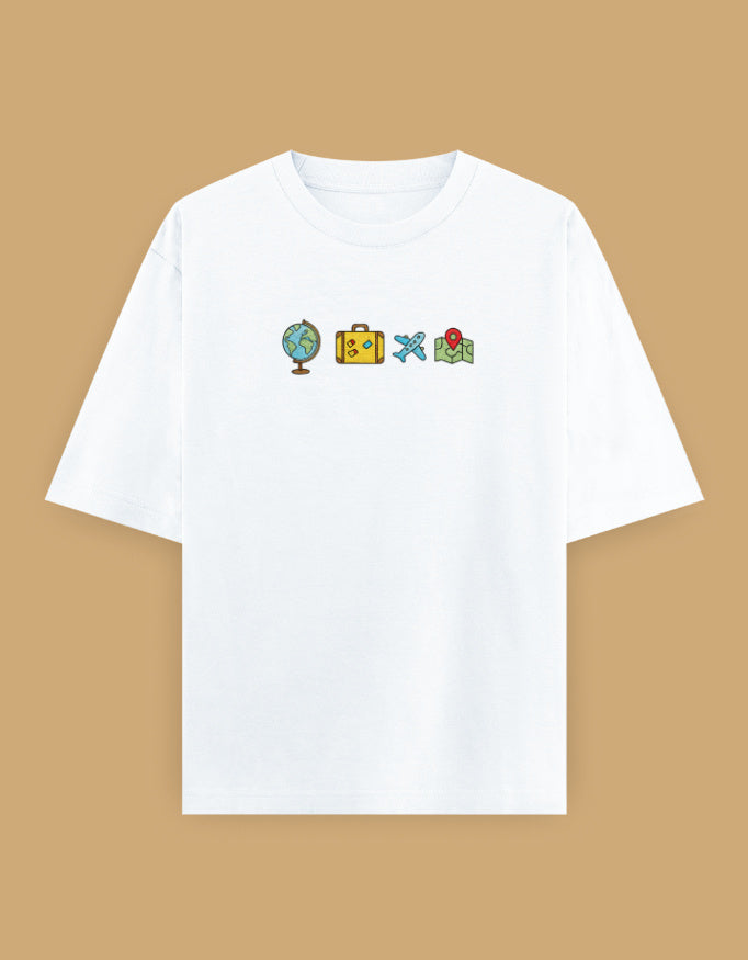 Color_White Miles & Moments Tee White Unisex T-Shirt by ItiDharma