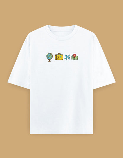 Color_White Miles & Moments Tee White Unisex T-Shirt by ItiDharma