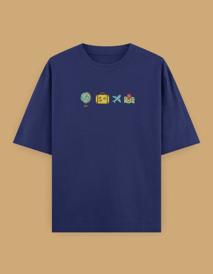 Color_NavyBlue Miles & Moments Tee Navy Blue Unisex T-Shirt by ItiDharma