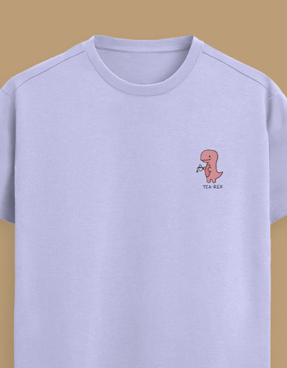 Color_Lavender Premium Supima cotton unisex t-shirt with small cute embroidery on left chest