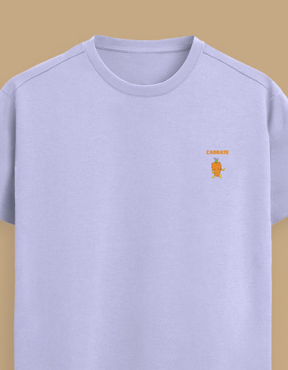 Color_Lavender Premium Supima cotton unisex t-shirt with small cute embroidery on left chest