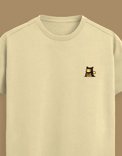 Color_Beige_Fabric: 100% Supima® cotton — 160 GSM. Ultra-soft, breathable, and made to last. 
Fit: Unisex regular fit 
Design: Minimal Pikachu embroidery on the left chest